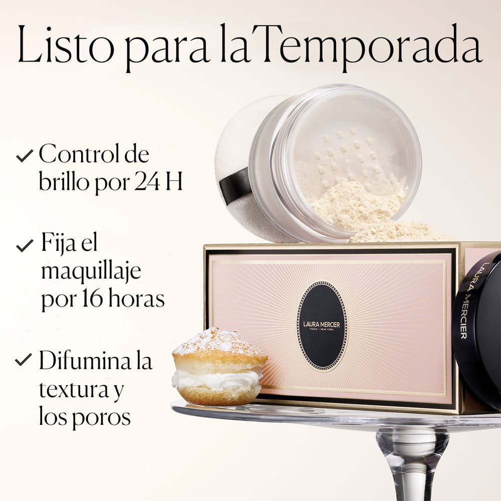 TRANSLUCENT LOOSE SETTING POWDER PUFF TRANSLUCENT (SET DE POLVO FIJADOR MÁS APLICADOR)